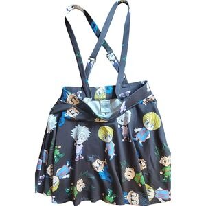 Hot Topic Hunter X Hunter Black Character Skirt w/ Suspenders Size‎ L Cos #234C